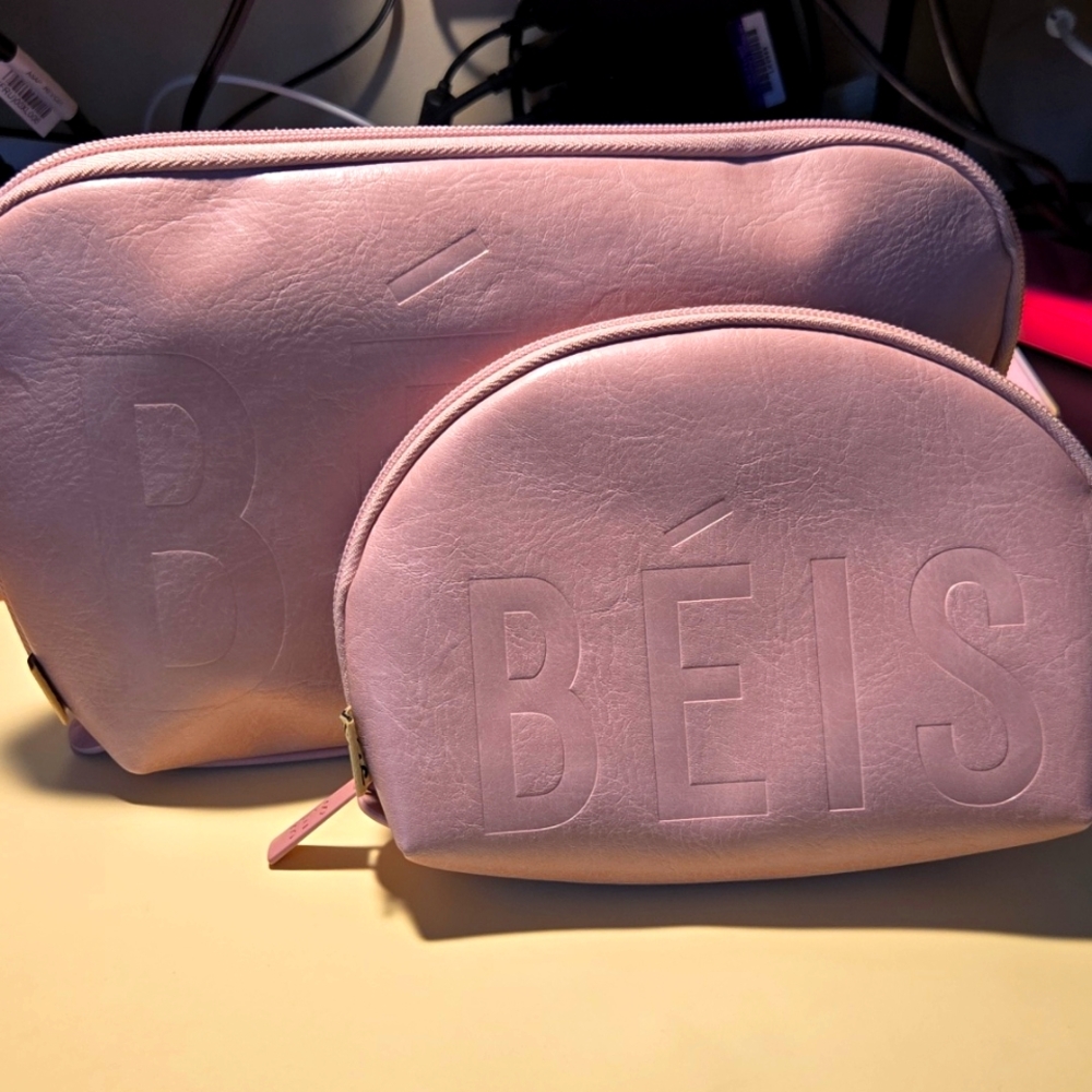 Beis Cosmetic Pouch Set in Atlas Pink